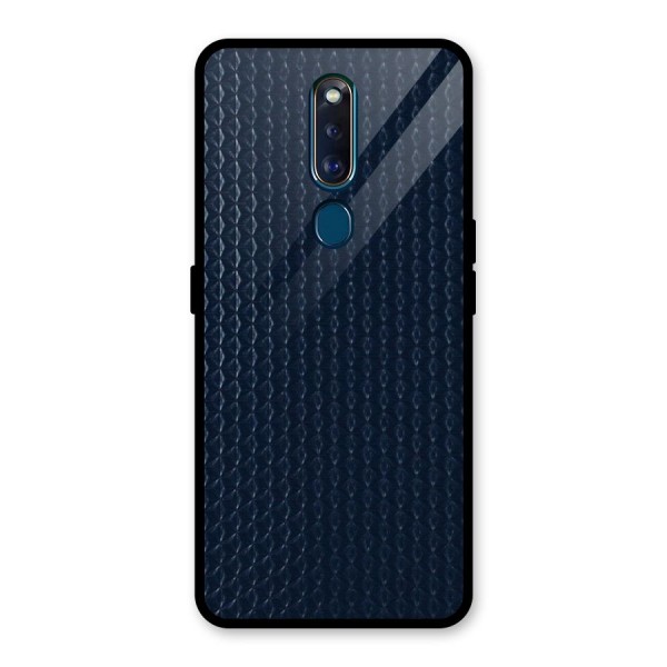 Blue Pattern Glass Back Case for Oppo F11 Pro